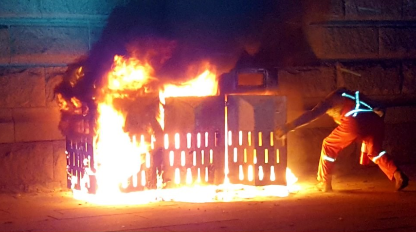 Passive Fire Suppression for Waste Bins: Is It Possible?