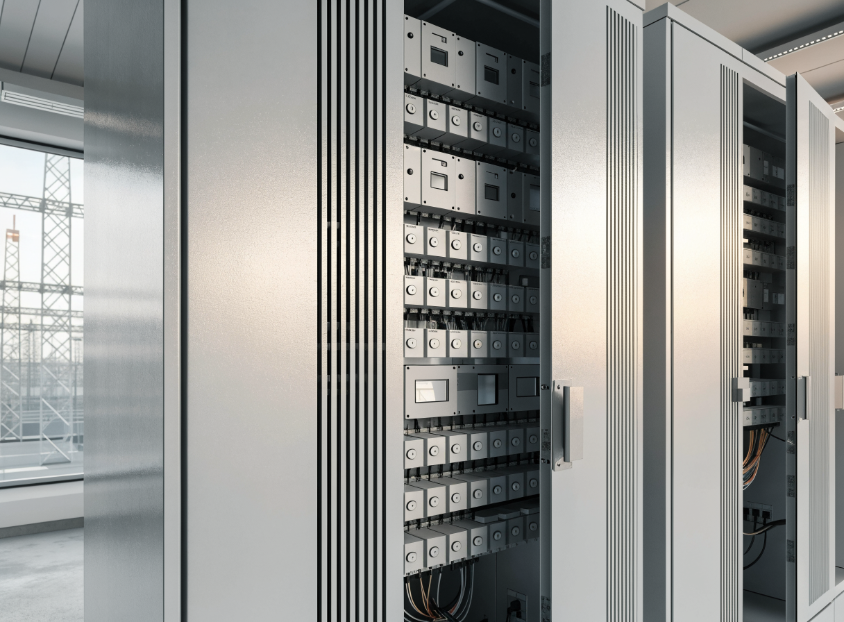 Illustrative substation relay and control cabinets