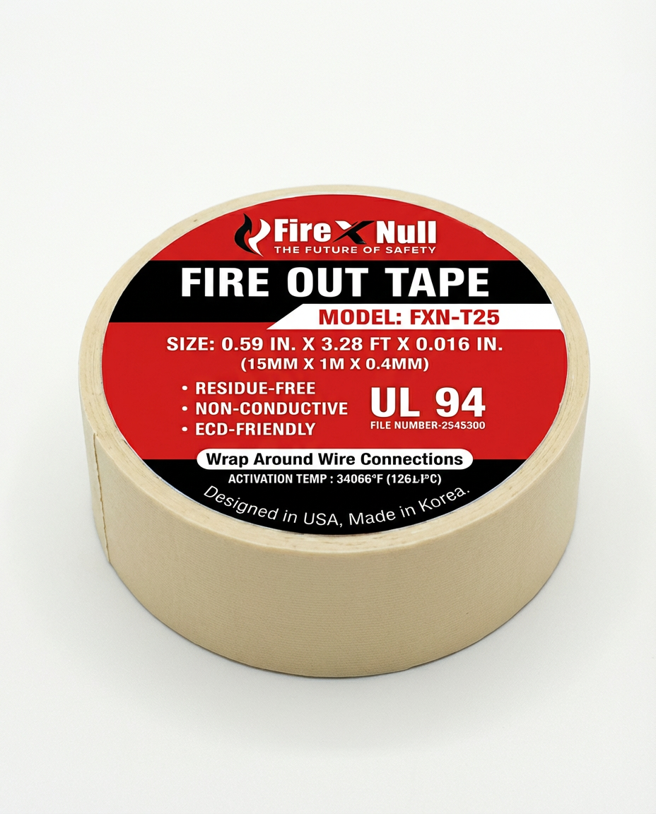 Fire Rescue Tape FXN Tape T25 | Residue-Free Fire Protection – FireXNull Inc.