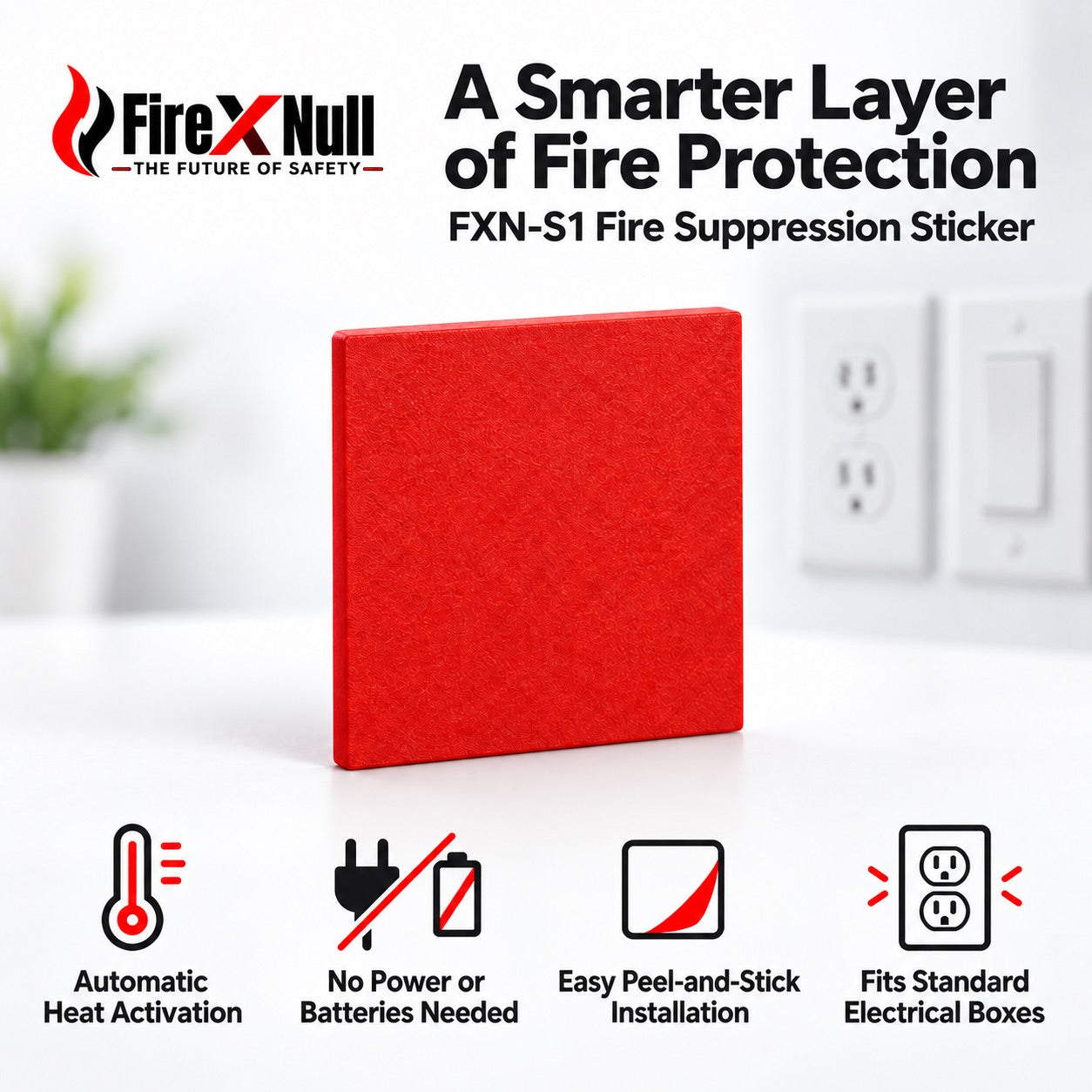 FXN-S1 fire suppression stickers